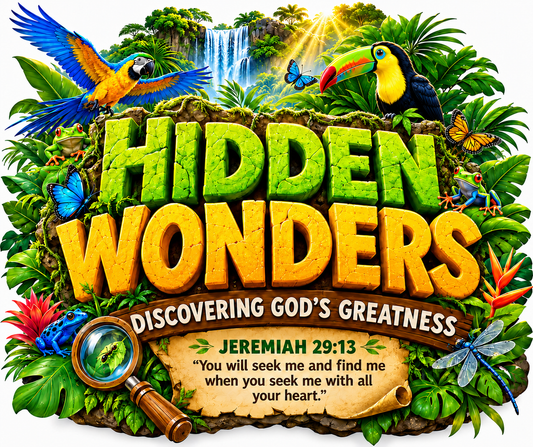 Hidden Wonders: Discovering God's Greatness — Complete VBS Curriculum (Digital Download)